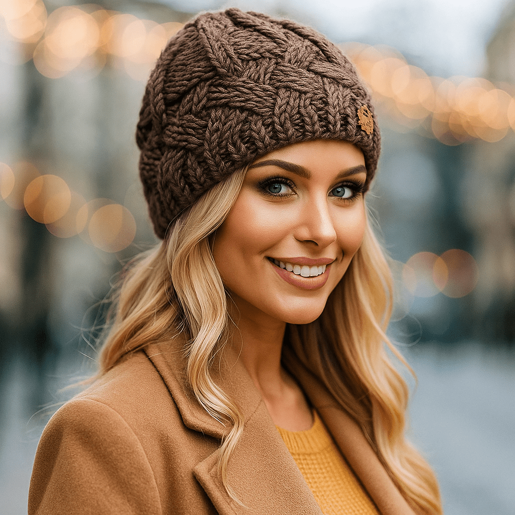 Elena Vintermössa för kvinnor - Varm - Stickad