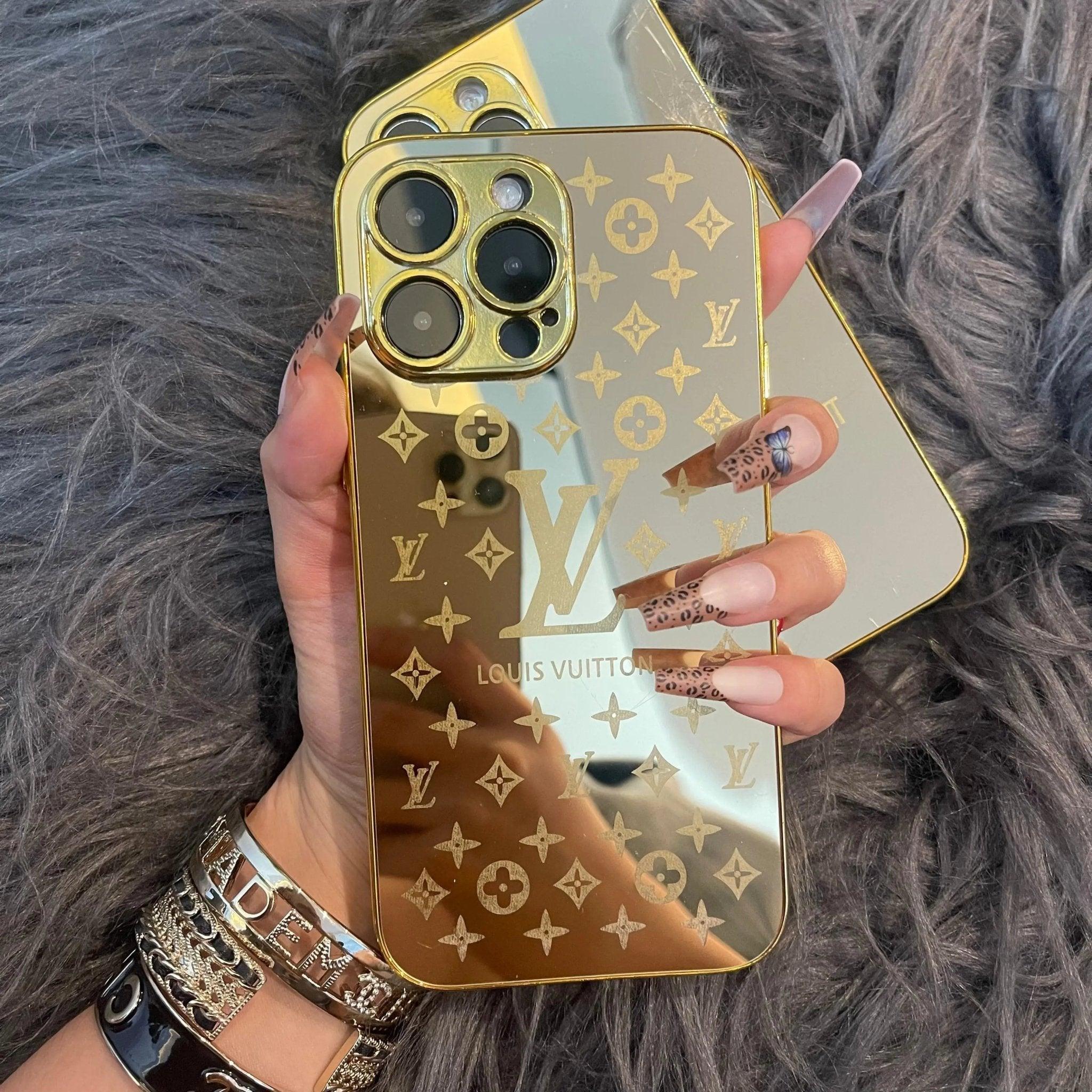 Lyxigt Spegel Guld 'Yes Love' iPhone-skal